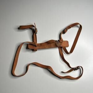 Woolrich Vintage Leather Shoulder Strap‎ Blanket Carrier Made USA